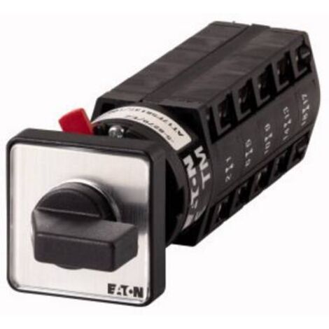 Commutateurs à gradins Contacts: 10 10 A plastron: 1-5 60 ° 5 crans 60° à accrochage Montage EATON TM-5-8252/EZ (1/2)
