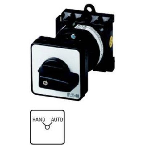 Inverseur cont.: 2 20A HAND-AUTO 45° à acc. encastré fixation arrière 000086316 EATON T0-1-15451/Z (1/2)