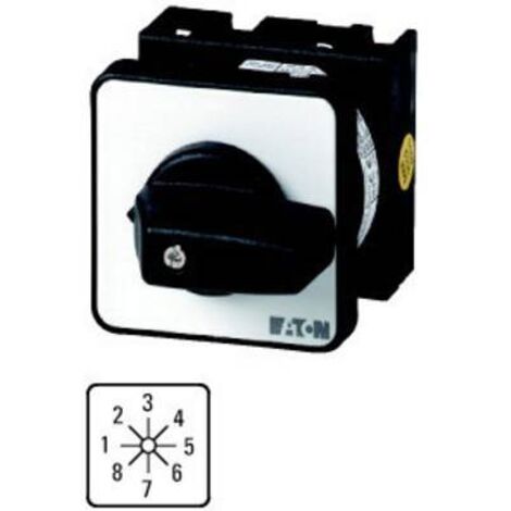 Commut. à gradin cont.: 8 20A 1-8 45° à acc.,encastré fixation centrale 000076821 EATON T0-4-8235/EZ (1/2)