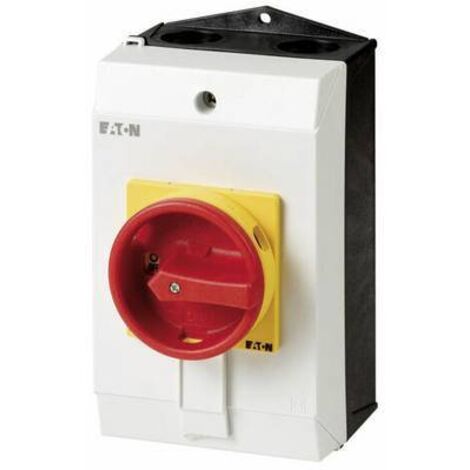 EATON 207331 INTERRUPTEUR DE SÉCURITÉ 3P+1S+1Ö, 32 A, FONCTION D'ARRÊT D'URGENCE, VERROUILLABLE EN POSITION 0, AVEC COUVERCLE D (1/2)