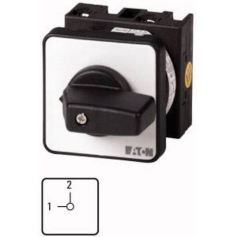 Inverseurs Contacts: 2 20 A plastron: 1-2 90 ° à accrochage encastré 000009281 EATON T0-1-15441/E (1/2)