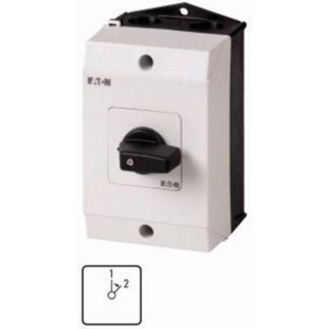 Inverseurs Contacts: 6 20 A plastron: 1 2 45 ° à rappel Montage en saillie 000222666 EATON T0-3-8297/I1 (1/2)