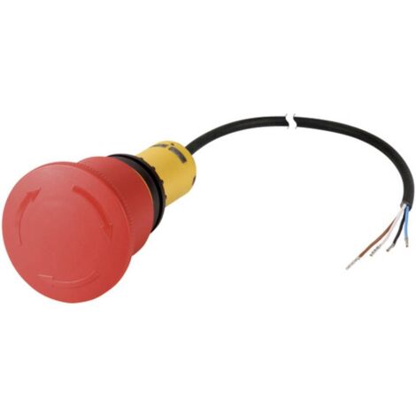 Boutons d'arrêt d'urgence RMQ Compact 45 mm coup de poing large déverrouillage par rotation 0o/2f EATON C22-PVT45P-K02-P62 (1/4)