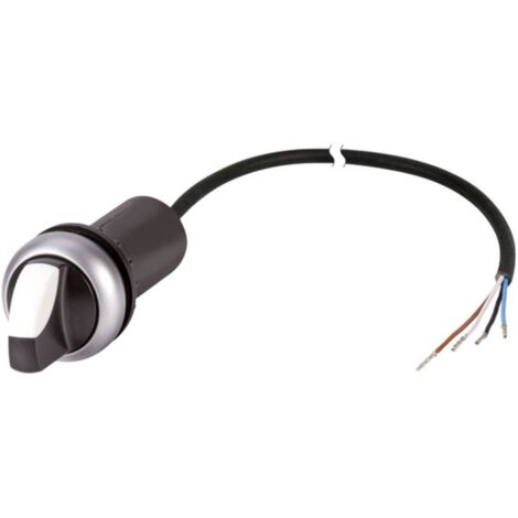 Bouton sélecteur Eaton C22-WRK-K01-P62 186166 levier noir, blanc 1 x 60 ° décrochage par rotation 1 pc(s) S270911 (1/2)