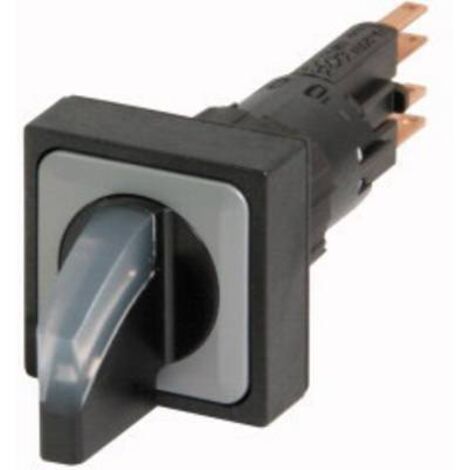 Commutateur rotatif lumineux 3 positions blanc à accrochage +lampe à incandescence 24V EATON Q25LWK3R1-WS/WB (1/2)