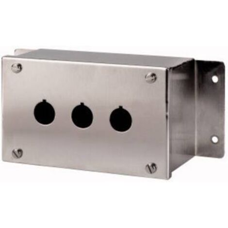 Boîtier à monter en saillie acier inoxydable 3 emplacements de montage EATON M22-I3M/SS (1/2)