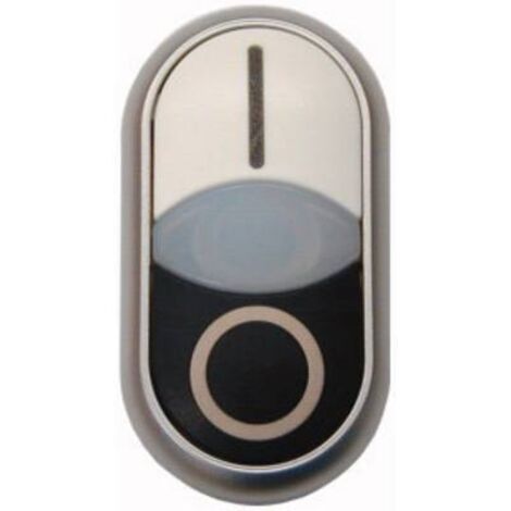 Eaton 284817 M22S-DDLF-WS-X1/X0 Bouton-poussoir à double touche collerette plastique 1 pc(s) Q296082 (1/2)