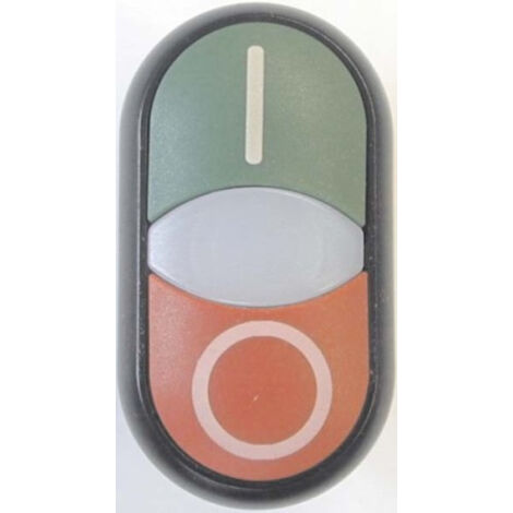 Bouton-poussoir double +voyant lumineux vert I/blanc/rouge 0 EATON M22S-DDL-GR-X1/X0 (1/3)