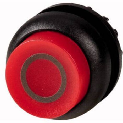 Bouton-poussoir lumineux saillant rouge 0 à accrochage EATON M22S-DRLH-R-X0 (1/2)