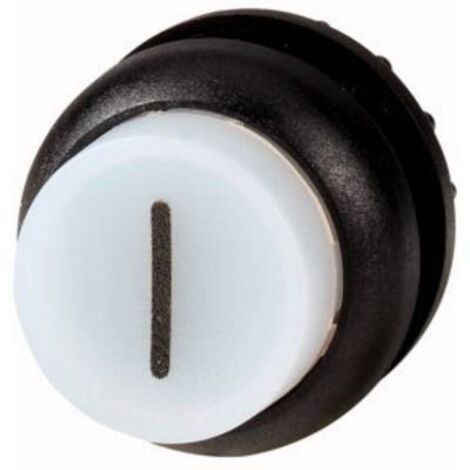 Bouton-poussoir lumineux saillant blanc I à accrochage EATON M22S-DRLH-W-X1 (1/2)