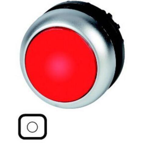 Bouton-poussoir lumineux plat blanc 0 à accrochage EATON M22S-DRL-W-X0 (1/2)