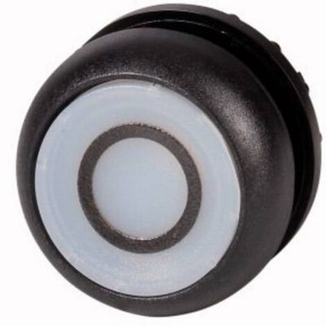 Bouton-poussoir lumineux plat blanc 0 à rappel EATON M22S-DL-W-X0 (1/2)