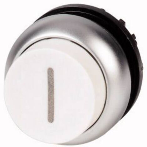 Bouton-poussoir saillant blanc I à accrochage EATON M22-DRH-W-X1 (1/2)