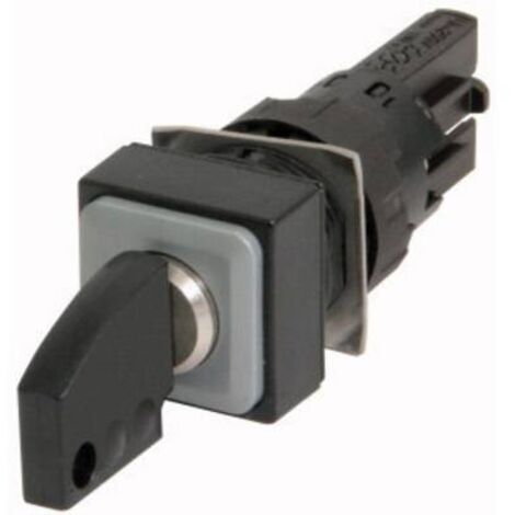 Bouton à clé 2 positions noir à accrochage EATON Q18S1R-A1 (1/2)