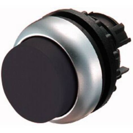 Bouton-poussoir saillant noir à accrochage EATON M22-DRH-S (1/2)