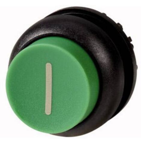 Bouton-poussoir saillant vert I à rappel EATON M22S-DH-G-X1 (1/2)