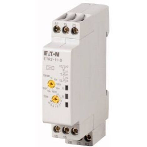 Relais temporisé 2W 0 05s-100h retard à l'appel 24-240VAC 24-48VDC EATON ETR2-11-D (1/2)