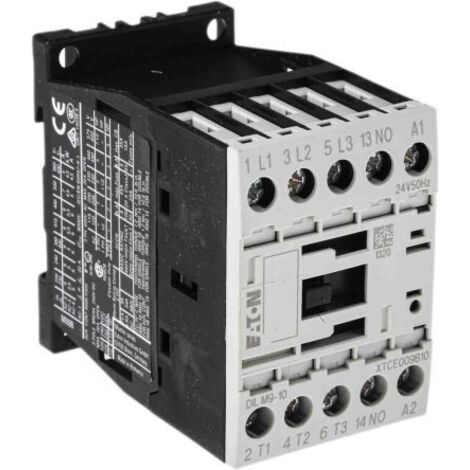 Eaton Contacteur de puissance, 3 pôles, 380 V 400 V 4 kW, 1 S, 24 V 50 Hz, commande à courant alternatif, bornes à vis, 276677 (1/5)