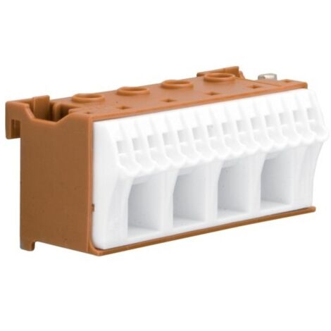 Bornier phase sans vis 14x4mm2 + 4x25mm2 HAGER KN18P
