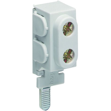Borne de raccordement 1 Pôle languette 2x25mm² HAGER KF83B