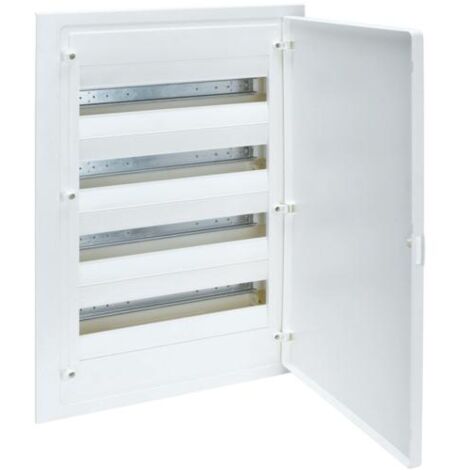 Coffret encastré 4 rangées 72 Modules porte opaque HAGER VF418PR
