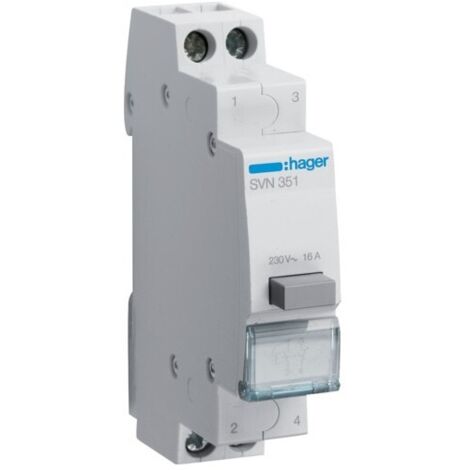 Bouton poussoir 1O+F impulsion HAGER SVN351
