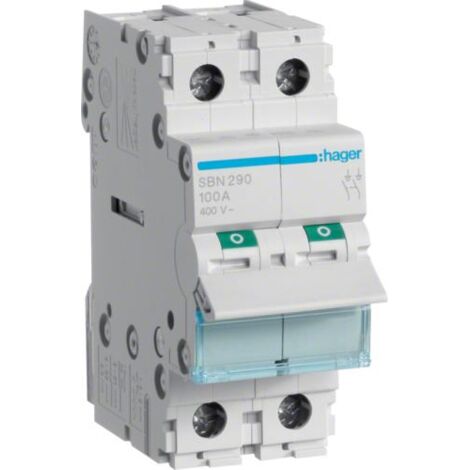 Interrupteur 2P 100A - COMMANDE SIGNAL HAGER SBN290