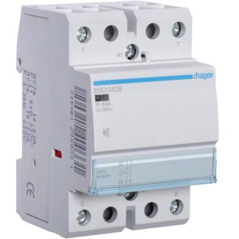 Contacteur Silencieux 40A 2 Contacts à fermeture Bobine 24V HAGER ESD240S