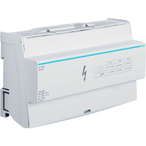 Hager – Répartiteur électrique tétrapolaire 125 A KJ125B – Installation par vis – Compatible câbles 1,5 à 35 mm² – Cuivre pour environnement industriel