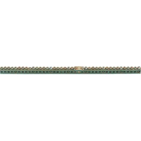Barrette laiton sans socle L242mm 29X10-16mm univers+support et connexion 250 A HAGER K159 (1/2)