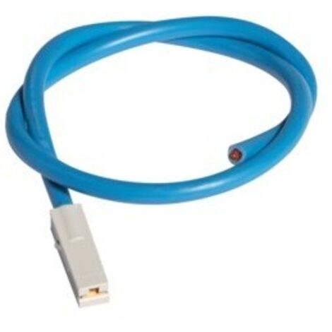 Câble de raccordement.500mm. bleu. 10mm².avec fiche. pour Répartiteur multifiche HAGER KZ074 (1/2)