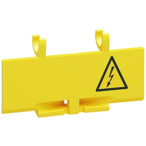 Cache bornes plombable jaune pour disjoncteur différentiel 2m HAGER AZ010 (1/4)