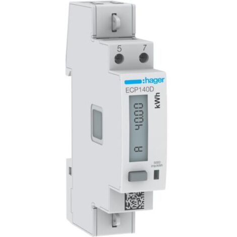 1 Phase kWhmeter direct 40A 1 Module S0 MID HAGER ECP140D
