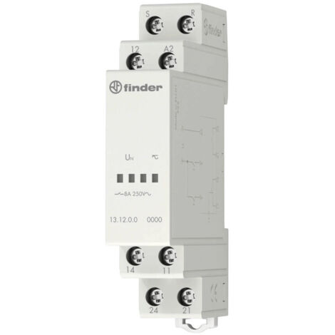 Relais bistable modulaire 1 inverseur + 1NO 8A 12V AC DC set et reset FINDER 131200120000PAS