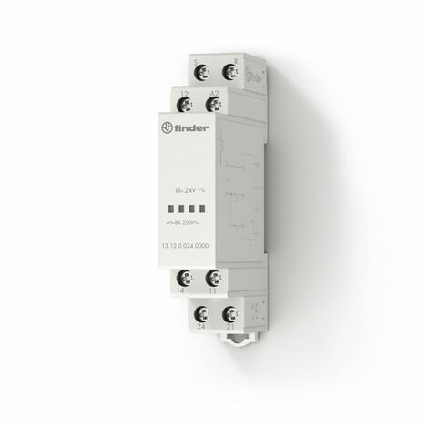 Finder 131200240000PAS Relais bistable modulaire avec Inverseur 1 NO 8 A 24 Vac/dc électronique Commande Reset (1/2)
