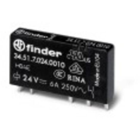 Finder 34.51.7.005.4010 Relais pour circuits imprimés 5 V/DC 6 A 1 inverseur (RT) 1 pc(s) Y527373 (1/2)