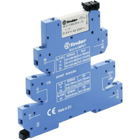 FINDER 39.41.0.012.5060 INTERFACE RELAIS 12 V/DC, 12 V/AC 6 A 1 INVERSEUR (RT) 1 PC(S)