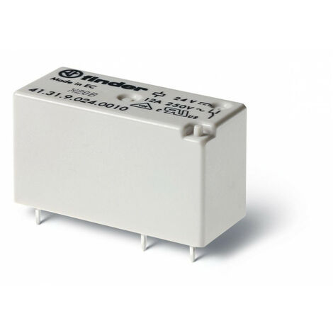 Relais circuit imprimé bas profil 1RT 12A 24V AC AgNi FINDER 413180240000 (1/2)
