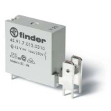 Relais CI temp ambiante interval contacts  3mm 1NO 16A 12V DC Faston 250 FINDER 459170120310 (1/2)