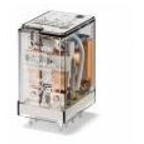 Relais industriel 2RT 10A 230V AC AgNi + Au FINDER 551282305000 (1/2)