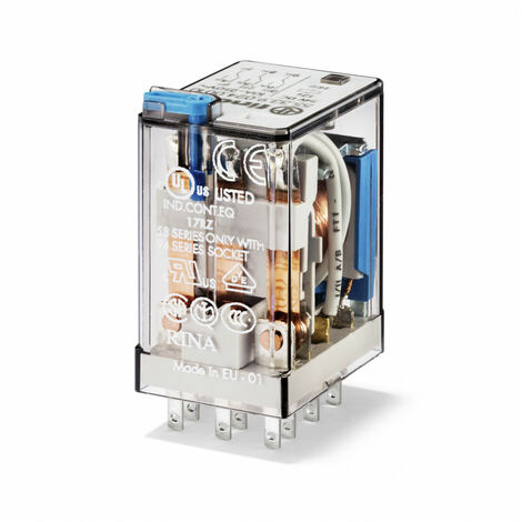 Relais industriel 3RT 10A 110V DC 2 LED FINDER 553391100060 (1/2)