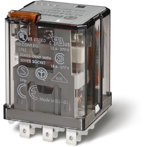 Relais de puissance 3RT 16A 24V DC bouton test et indicateur mécanique 279336 FINDER 623390240040 (1/2)