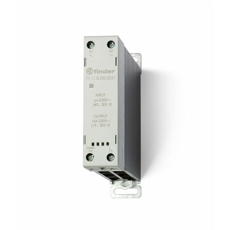 Relais statique modulaire 1NO 15A 230V AC commutation instantanée FINDER 771182308251PAS (1/2)