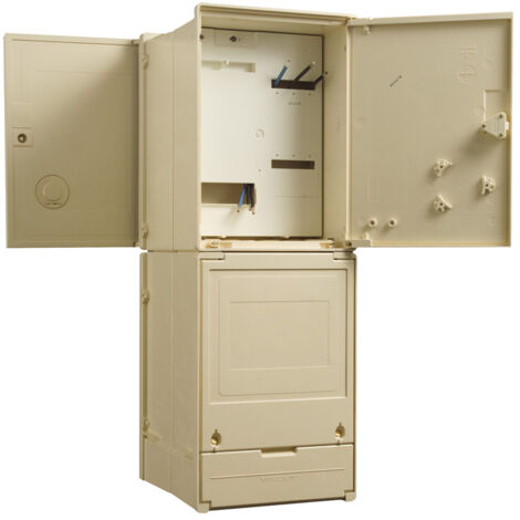 Michaud – Coffret électrique nu triphasé 770x350x215mm – Protection IP65 – 2 rangées – 12 modules – Pour installations électriques professionnelles - CB302