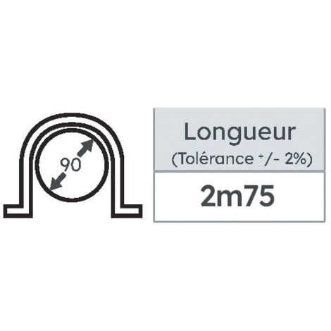 Gaine de protection des câbles GPC 90.90 ivoire MICHAUD N288