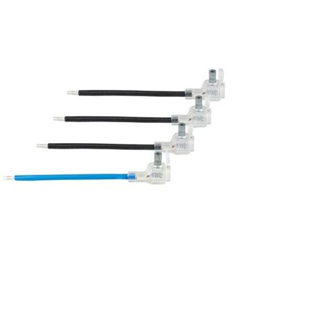 Michaud – Trousse 4 embouts à perforation d'isolant 190 mm – 3 noirs + 1 bleu – Pour raccordement électrique – Nombre de connexions 4 - EBCP 10-35 (1/5)