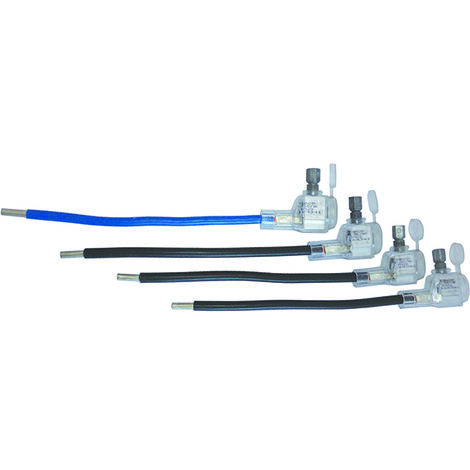 Michaud – Trousse 4 embouts à perforation d'isolant 190mm – 3 noirs + 1 bleu – Pour câblage électrique – Longueur 190mm – Référence P673 - EBCP 6-35