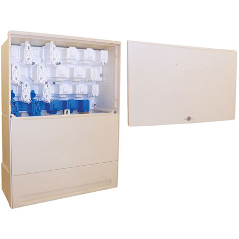 Michaud – Coffret électrique nu 240 mm² – 2 RBP triphasés 60 A – Grille de fausse coupure – Installation robuste pour chantiers électriques - CA307