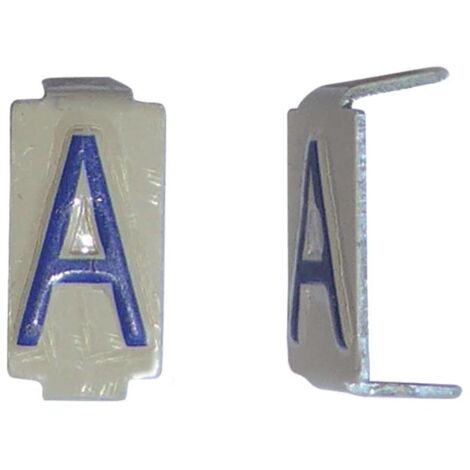 Lot 25 lettres A 6x11 Alu ivoire/bleu MICHAUD CD022 (1/2)