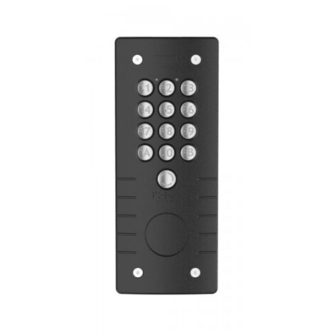 Clavier à code percage T25 zamac anthracite - 12 touches et bouton porte URMET CE20ZA54